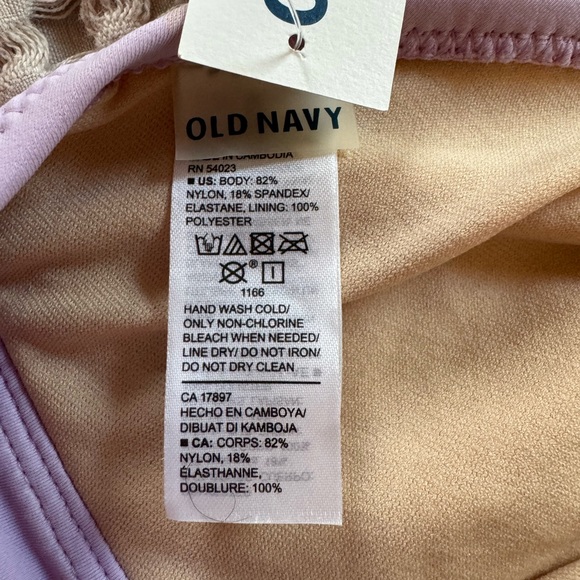 Old Navy Purple Longline Bikini Top XL - Picture 4 of 5